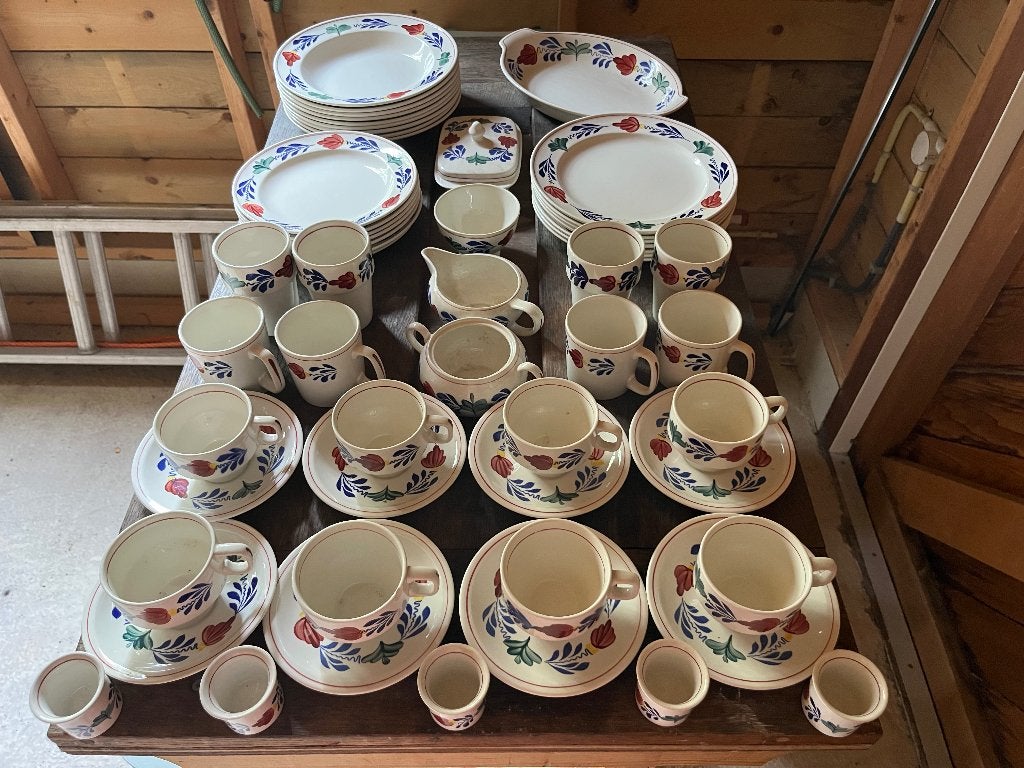 Boch Boerenbont servies, handgeschilderd, made in Belgium, Ophalen, Gebruikt, Landelijk/Boerenbont, Royal Boch