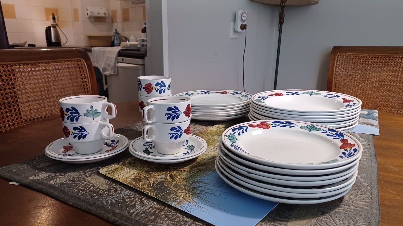 Te koop Boerenbont servies, Ophalen, Zo goed als nieuw, Aardewerk, Boerenbont