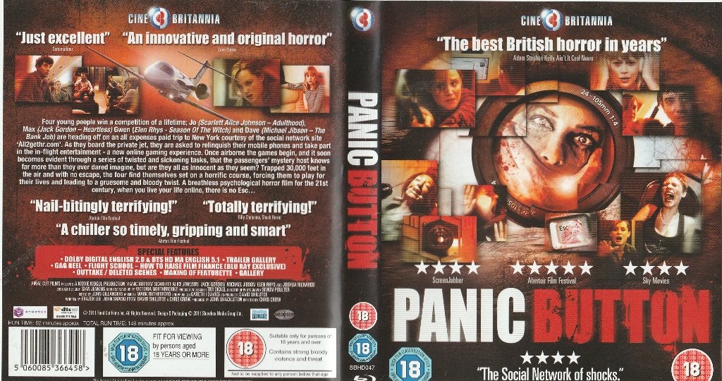 Panic button blu ray ( engels ), Cd's en Dvd's, Ophalen of Verzenden, Zo goed als nieuw, Actie