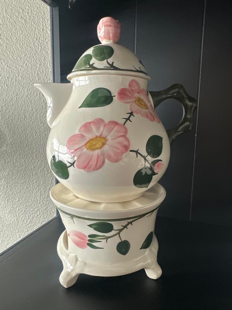 Theepot Villeroy en Boch Wild Rose met theelicht, Keramiek, Overige typen, Ophalen of Verzenden, Zo goed als nieuw