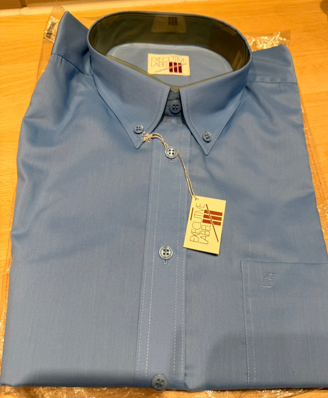 NIEUW - overhemd lange mouw, Kleding | Heren, Overhemden, Verzenden, Nieuw, Blauw, Halswijdte 43/44 (XL)