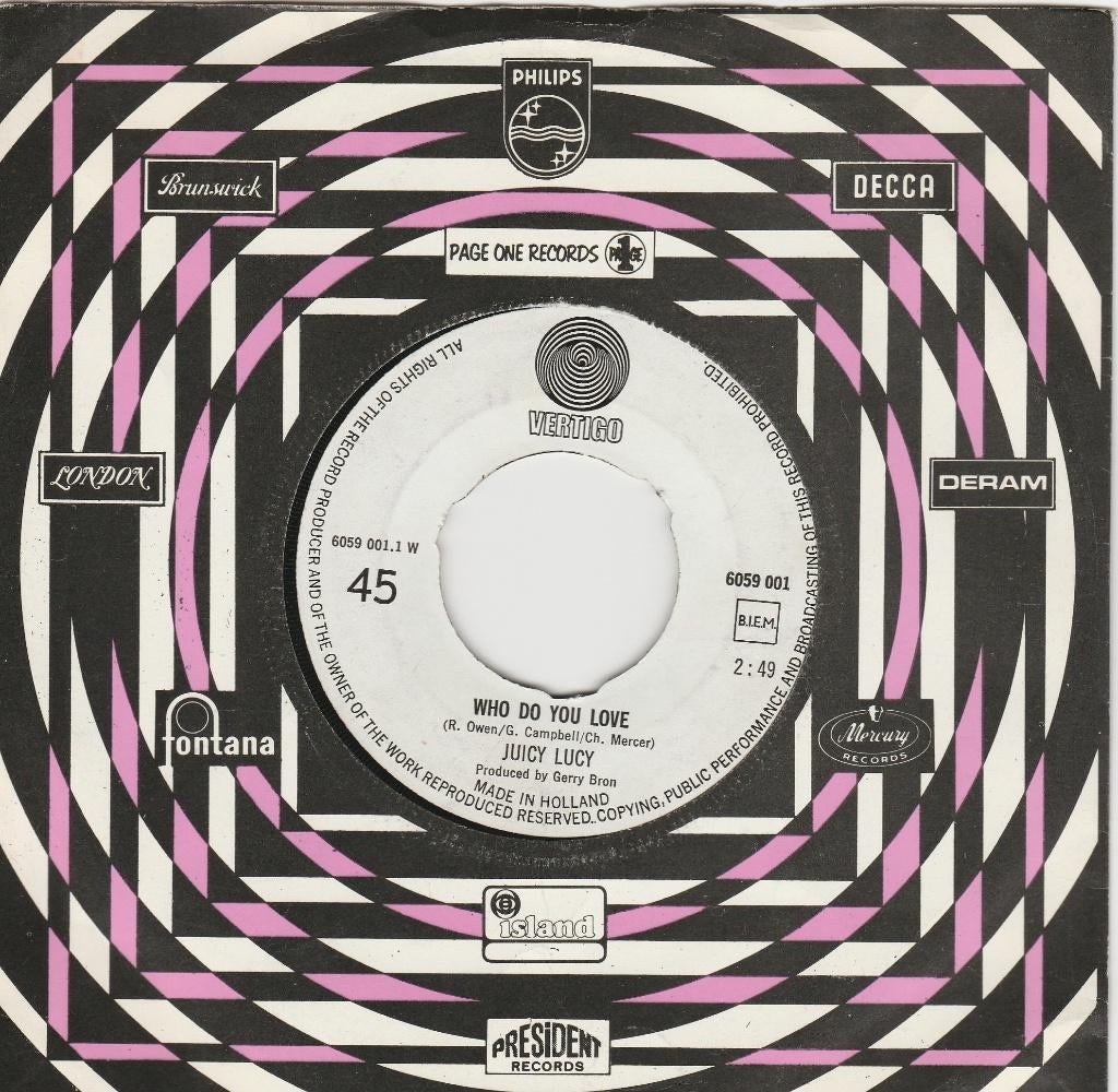 Juicy Lucy - Who Do You Love /Hardrock 1970 / ook VERZENDEN, Ophalen, Gebruikt, Pop
