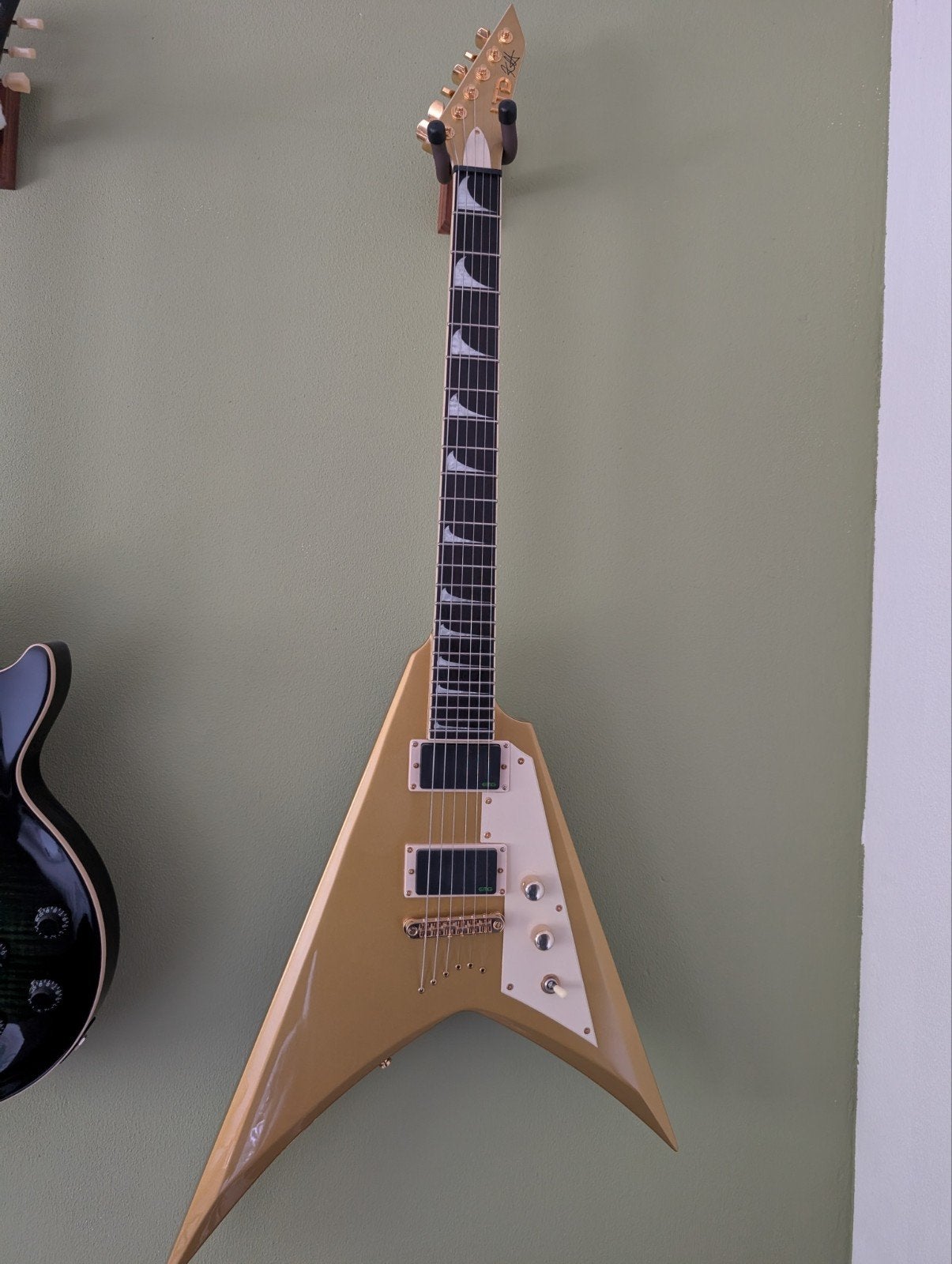 ESP LTD KH-V Gold, Ophalen, Zo goed als nieuw, Solid body, Overige merken