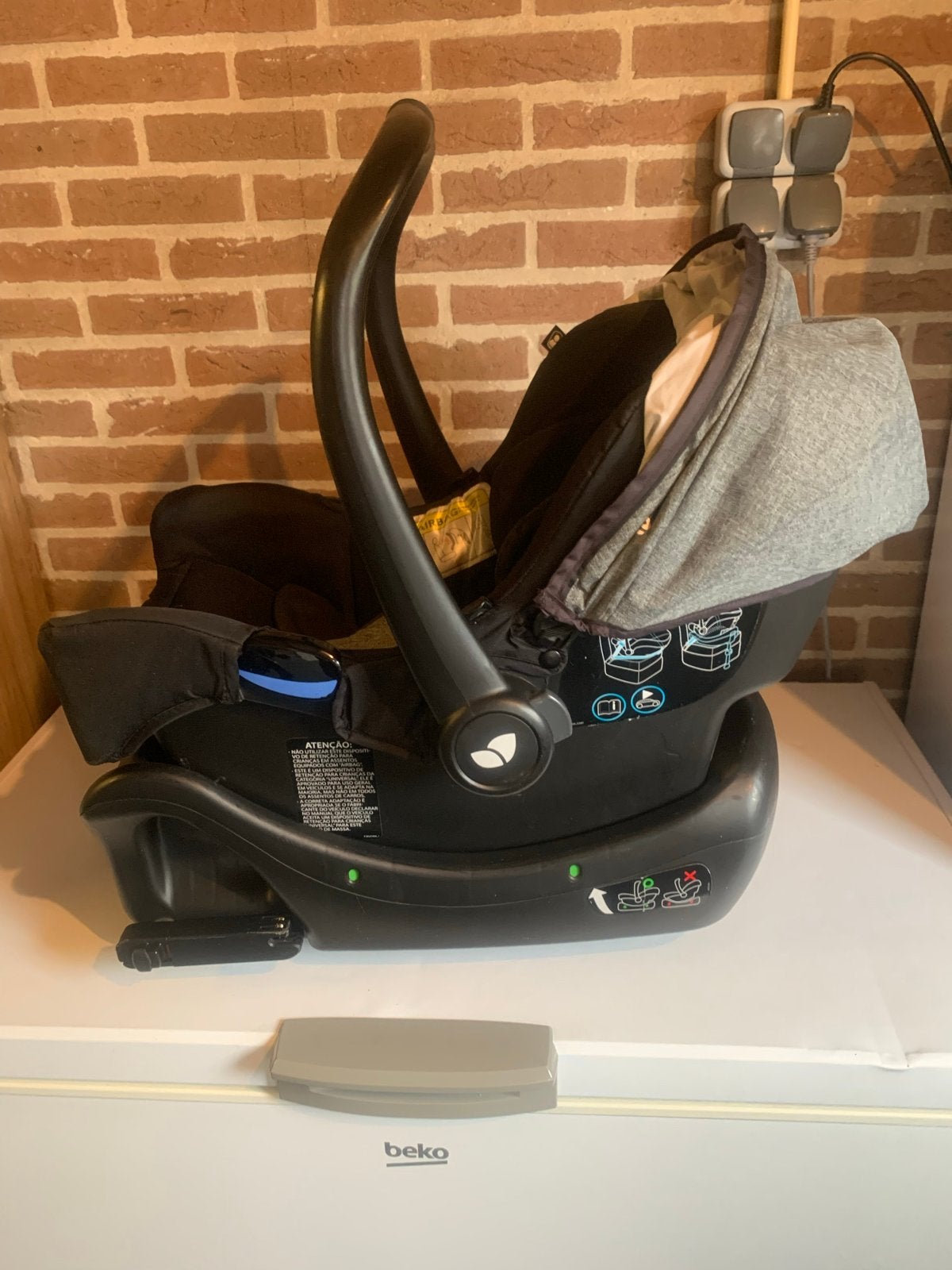 Joie i-Snug autostoel met i-Base Advance Isofix, Overige merken, Zo goed als nieuw, Isofix, 0 t/m 13 kg