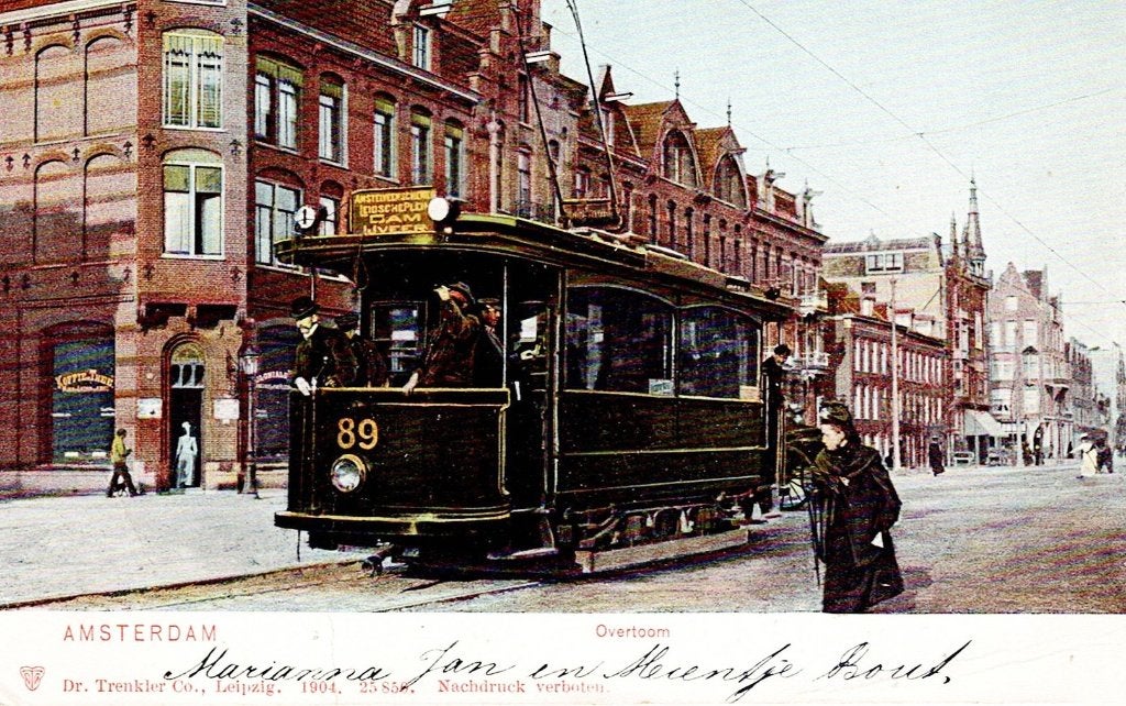 Amsterdam Tram 89, Verzenden, Voor 1920, Gelopen, Zuid-Holland
