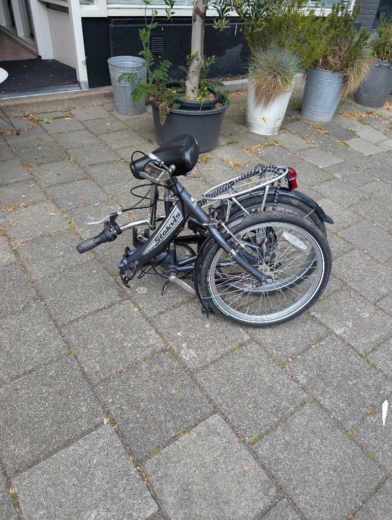 Nette vouwfiets merk Stokvis, Fietsen en Brommers, Fietsen | Vouwfietsen, Gebruikt, 16 tot 18 inch, Totaal opvouwbaar, Velgrem