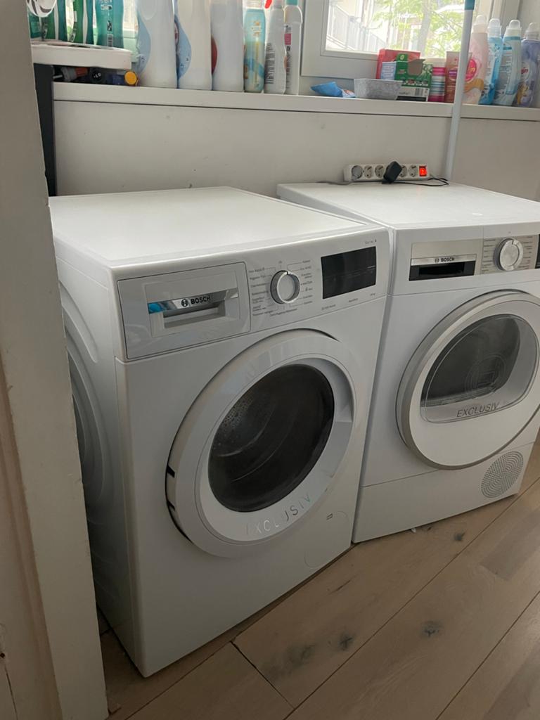 Bosch Was s4 & Droger s6 Exclusiv (los vanaf €300 of bieden), Ophalen, Zo goed als nieuw, 85 tot 90 cm, 1200 tot 1600 toeren