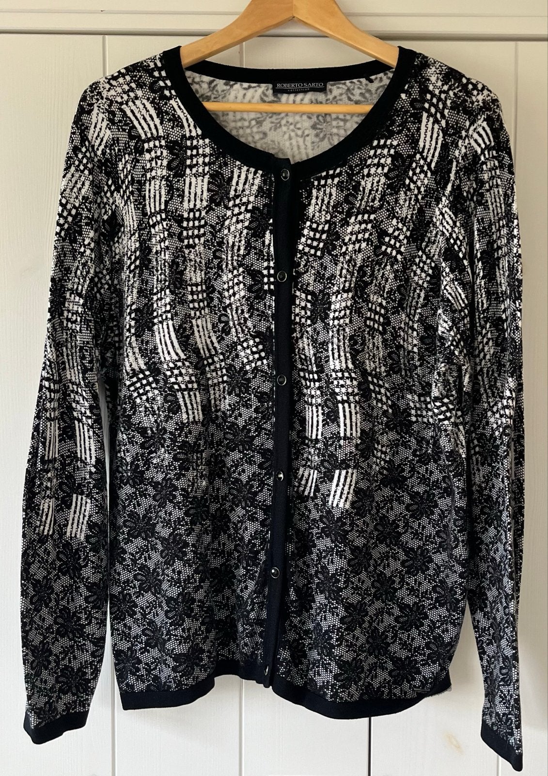 Roberto Sarto vest zwart/wit maat 48, Ophalen of Verzenden, Zo goed als nieuw, Maat 46/48 (XL) of groter, Zwart