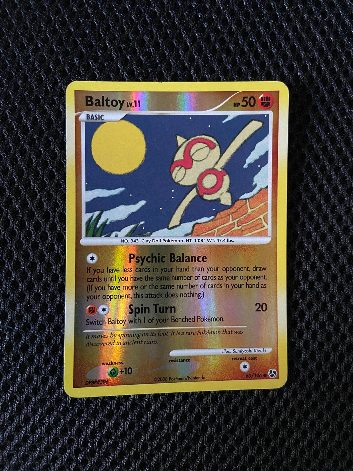 Baltoy Reverse Holo 60/106 HP Great Encounters Pokemon Card, Ophalen of Verzenden, Zo goed als nieuw