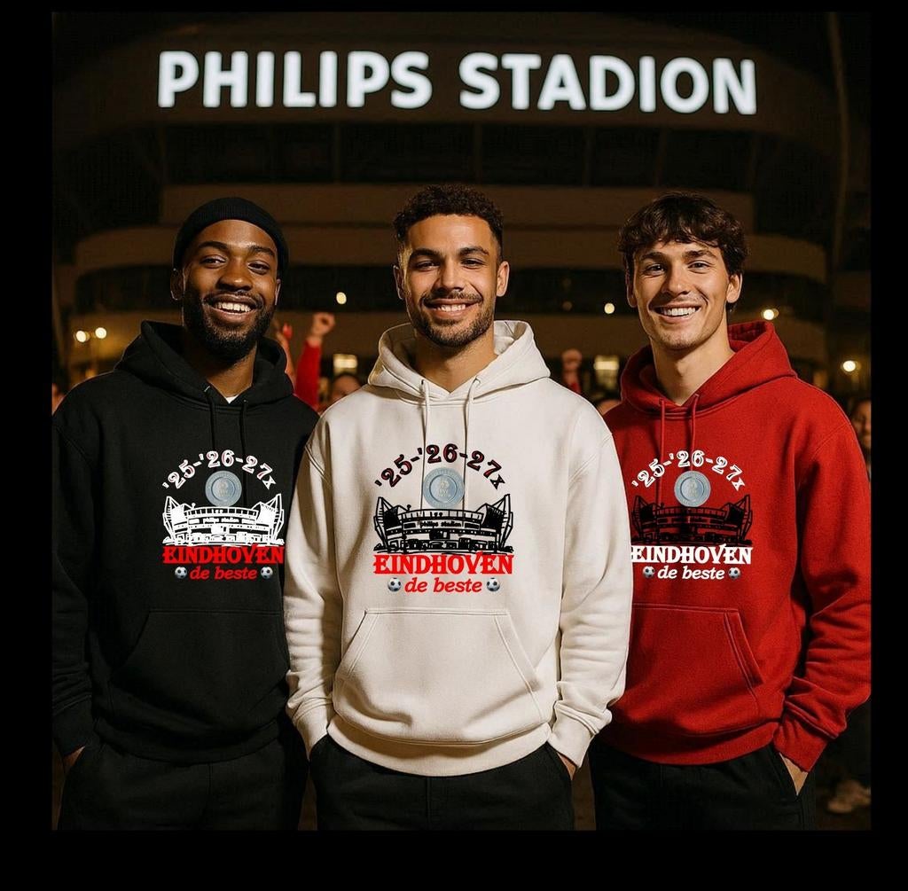 PSV kampioen 2026 hoodie, rood, wit of zwart, Ophalen of Verzenden, Nieuw, Overige maten, Rood