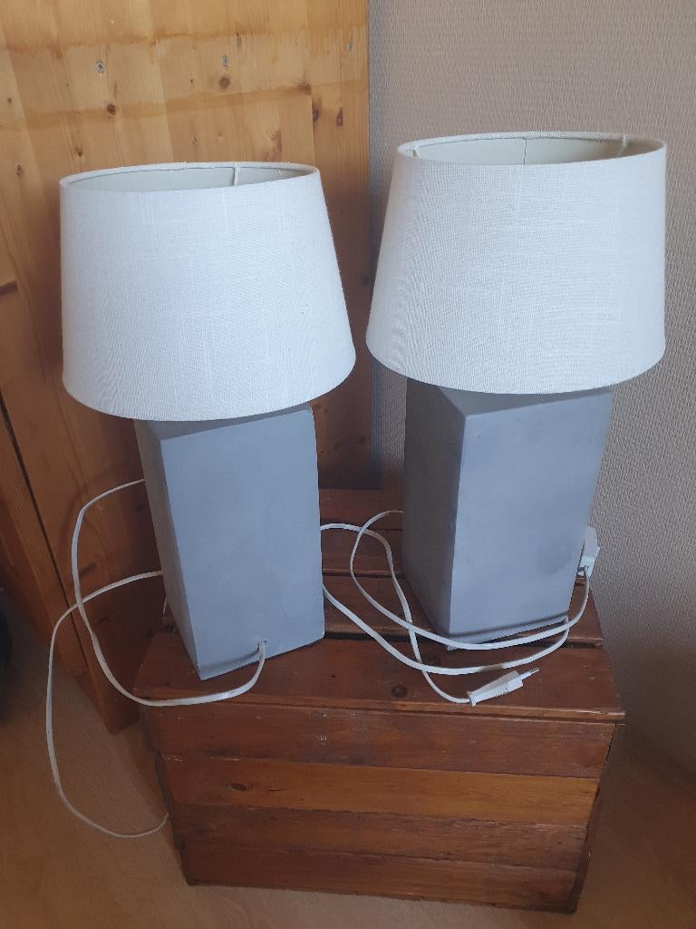Schemerlamp, Ophalen, Gebruikt, Betonlook., Stof