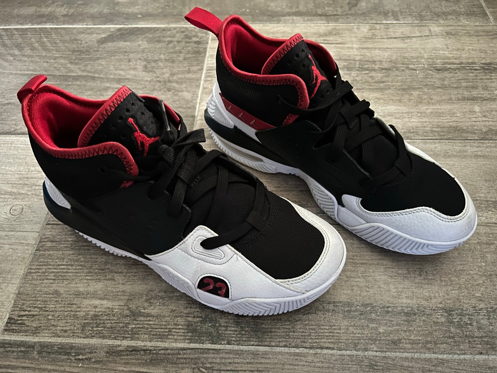 Jordan Jumpman Air Max Sneakers - Zwart/Rood/Wit, Zwart, Nieuw, Ophalen of Verzenden, Sneakers of Gympen