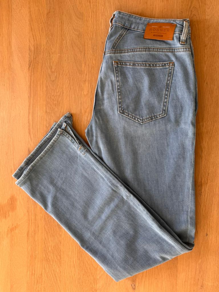 Rosner Antonio jeans met Italiaanse Candiani denim., Ophalen of Verzenden, Zo goed als nieuw, Blauw, W28 - W29 (confectie 36)