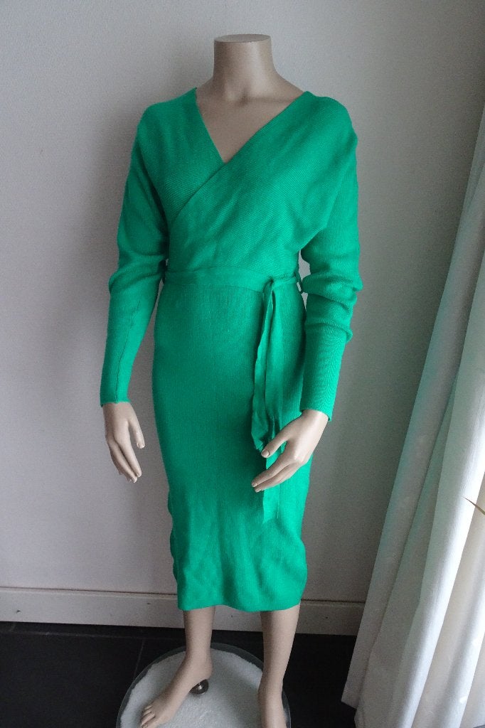 mooie groene maxi jurk maat XS/S, Kleding | Dames, Ophalen, Purple queen, Zo goed als nieuw, Maat 34 (XS) of kleiner