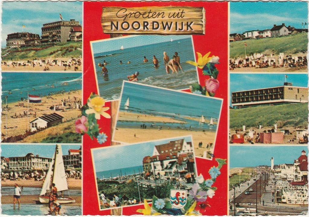 NOORDWIJK Groeten (Gekartelde Rand), Verzenden, 1960 tot 1980, Gelopen, Zuid-Holland