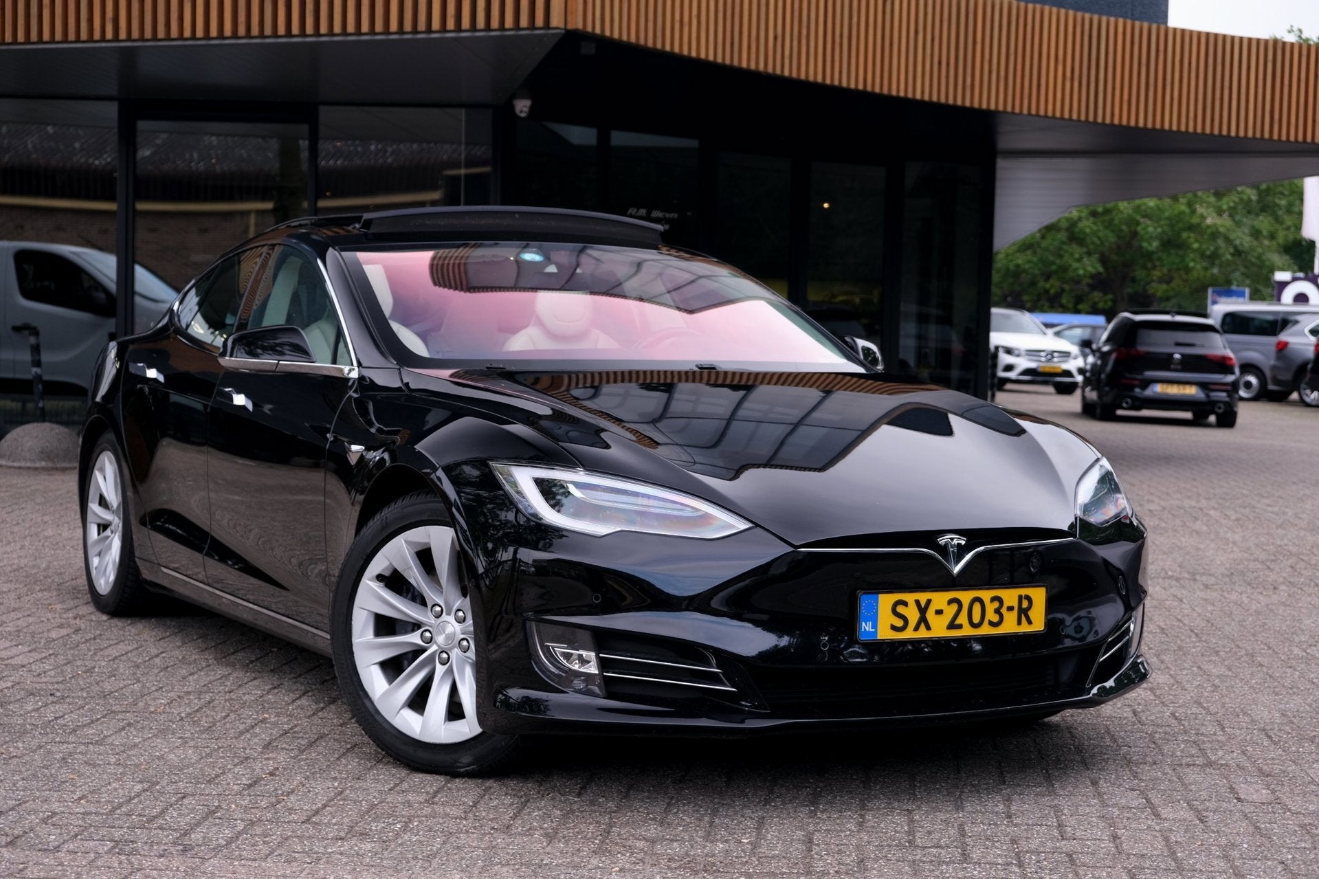 Tesla Model S 75D Base|Rijklaar!|SoH91%|FSD3|Luchtvering|Pan, Auto's, Tesla, Gebruikt, Model S, Zwart, 449 km