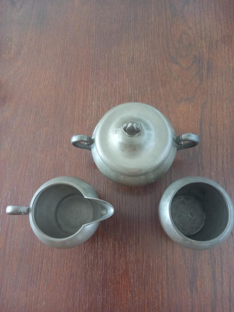 Theeservies van Gero tin zonder theepot, Antiek en Kunst, Ophalen