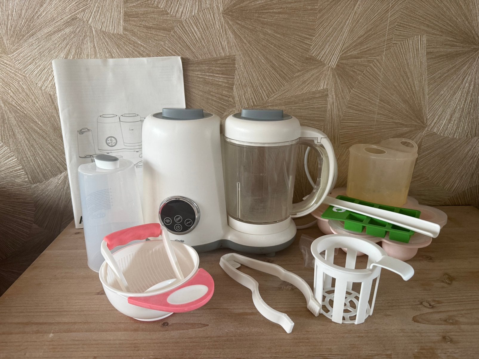 Alecto babyblender 5 in 1 foodorocessor BFP 66, Kinderen en Baby's, Babyvoeding en Toebehoren, Ophalen, Alecto, Stoomfunctie, Zo goed als nieuw