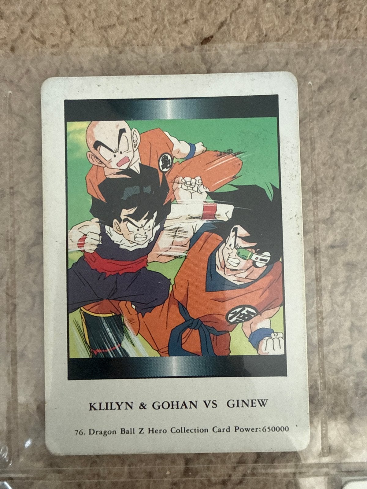 Dragon Ball Z Hero Collection Kaart - Krillin & Gohan vs Gin, Ophalen of Verzenden, Gebruikt