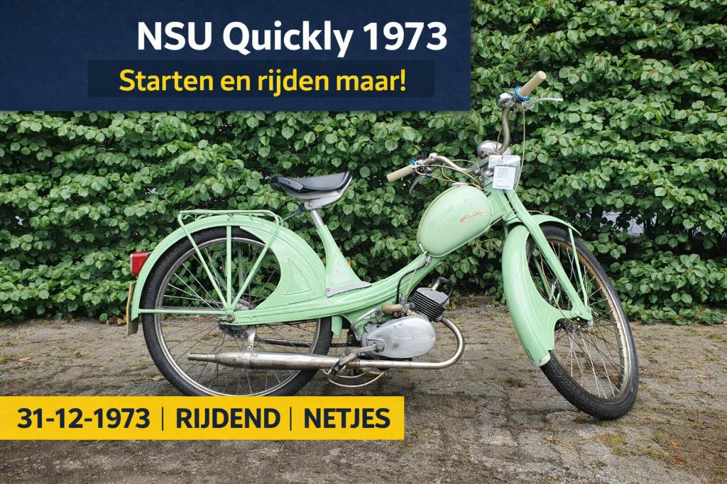 NSU Quickly 1973 | Klassieker | Direct Rijden, Fietsen en Brommers, Brommers | Overige merken, Gebruikt, Maximaal 45 km/u, Ophalen