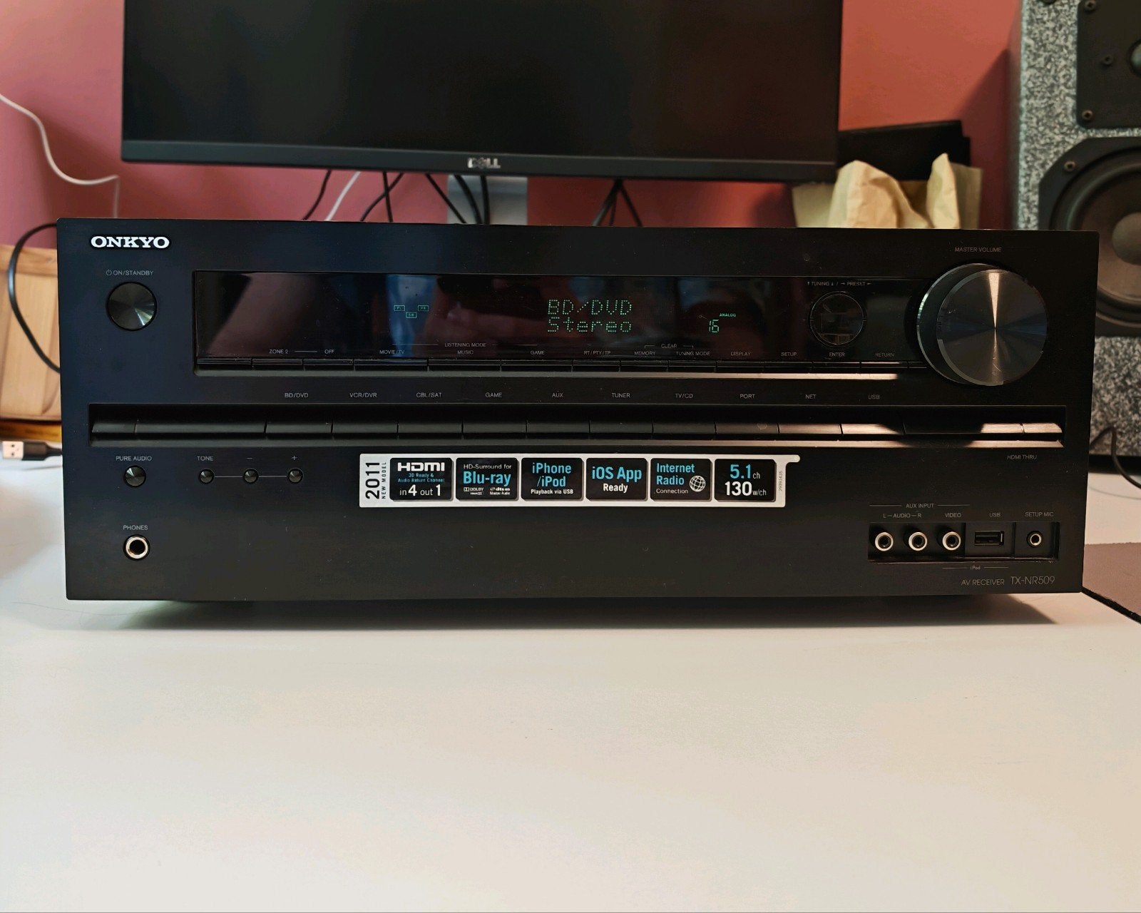 Onkyo TX NR-509 / 5.1 Surround, Ophalen, Gebruikt, 120 watt of meer, Onkyo