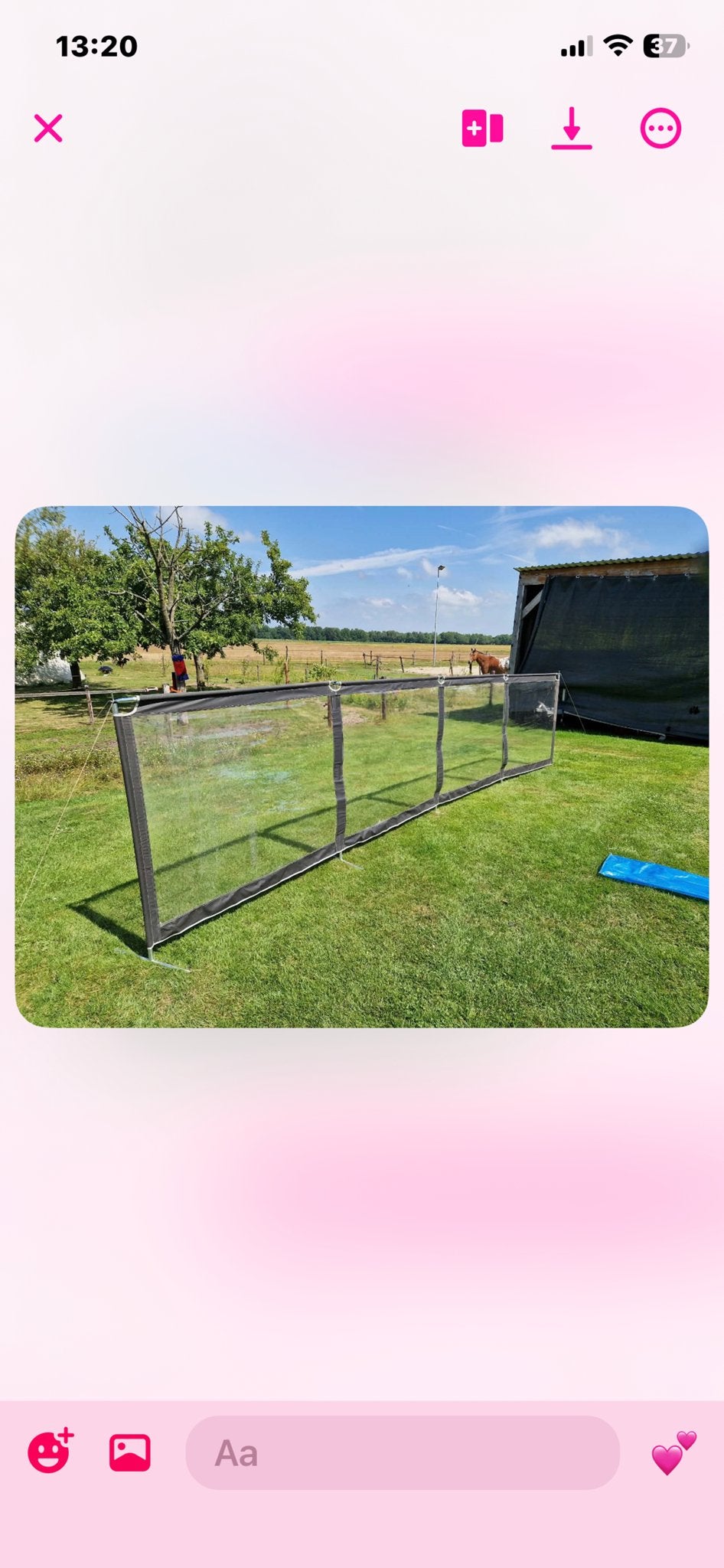 Luxor Windscherm 6.00m x 1.30m - Ideaal voor camping/tuin, Caravans en Kamperen, Windschermen, Ophalen of Verzenden, Gebruikt
