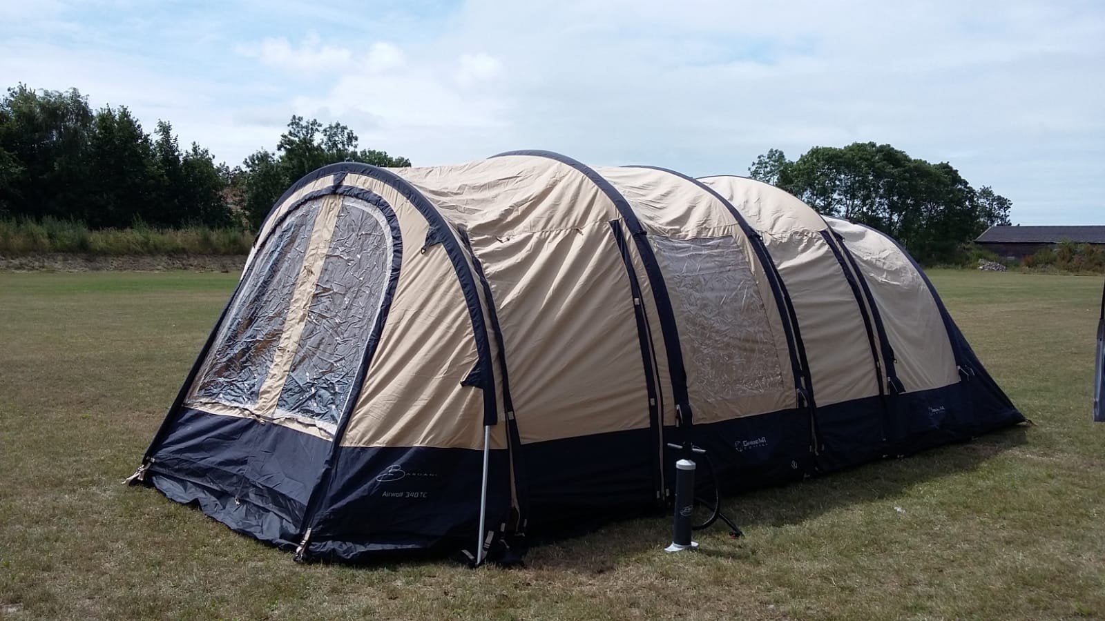 Bardani tunnel tent airwolf 340 TC, beige/ blauw 4a5 pers, Ophalen, Gebruikt, Tot en met 5