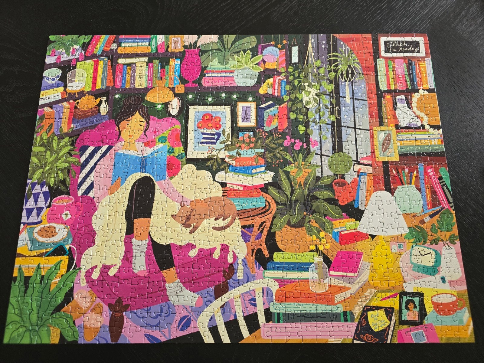 Mooie RoseArt puzzel My Happy Place - reading books puzzle, Ophalen of Verzenden, 500 t/m 1500 stukjes, Zo goed als nieuw, Legpuzzel