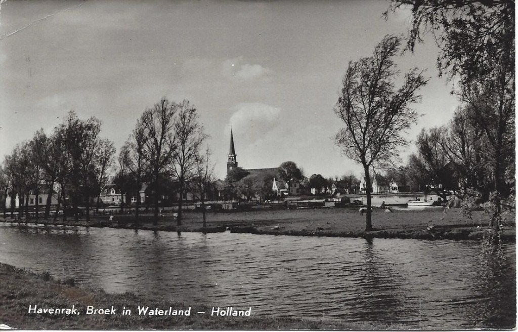Broek in Waterland (N.H.) Havenrak, gelopen 1965, Ophalen of Verzenden, 1960 tot 1980, Gelopen, Noord-Holland