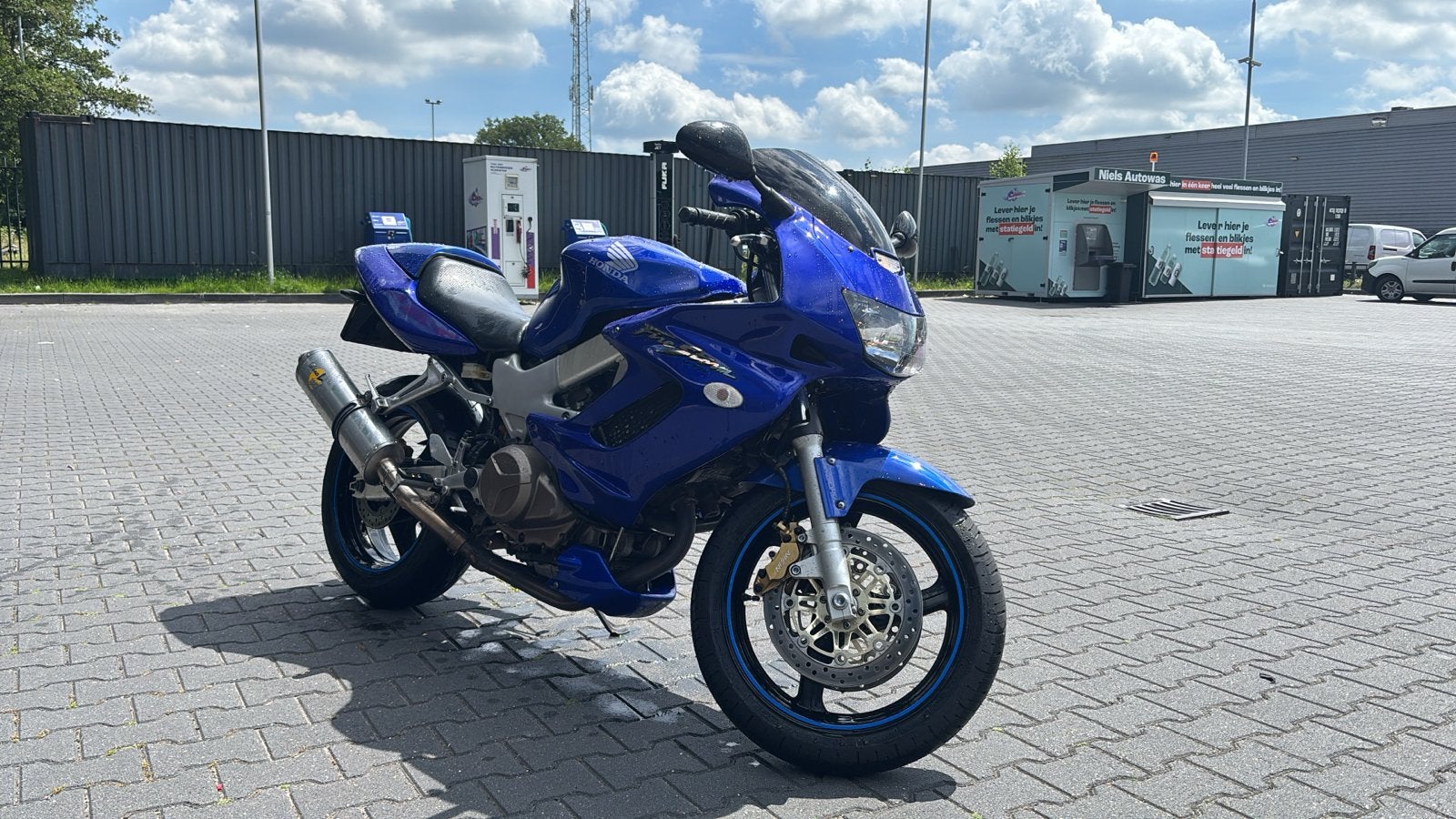 Blauwe Honda VTR 1000F Firestorm - Sportieve Toermotor, Motoren, 2 cilinders, Sportuitlaat, Motorrijbewijs A, Gebruikt