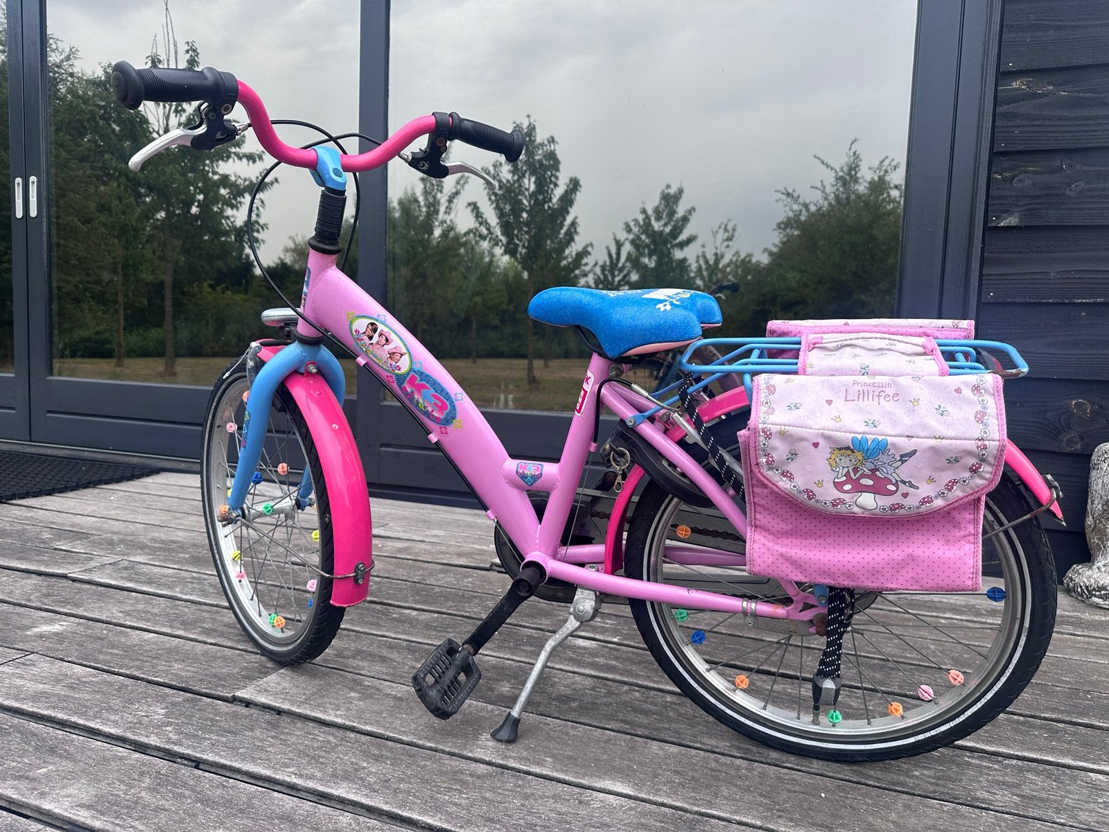 K3 kinderfiets roze, Ophalen, Gebruikt, Velgrem, 20 inch of meer