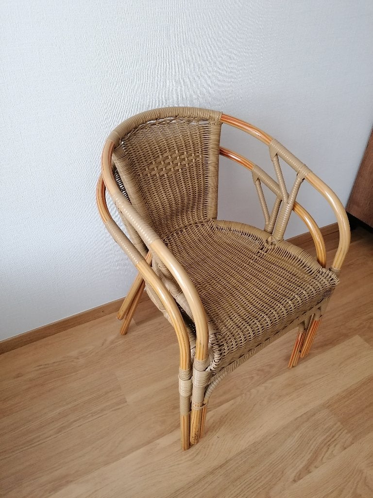2 "rotan" stoelen, Ophalen, Kunststof, Gebruikt, Twee