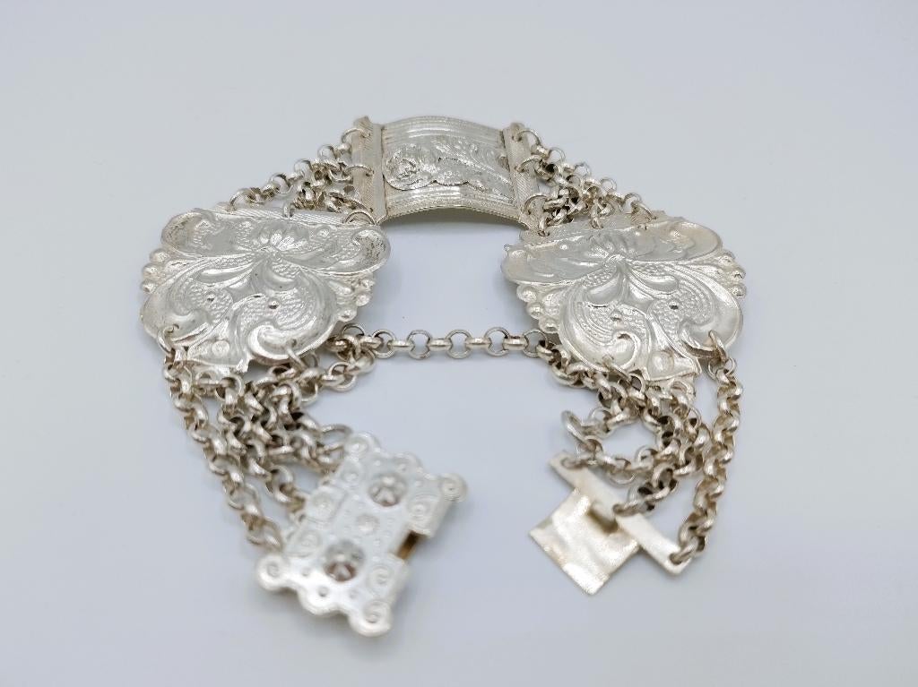 Zilveren bijbelslot armband, Schoonhoven, 1865, Verzenden, Zilver, Armband