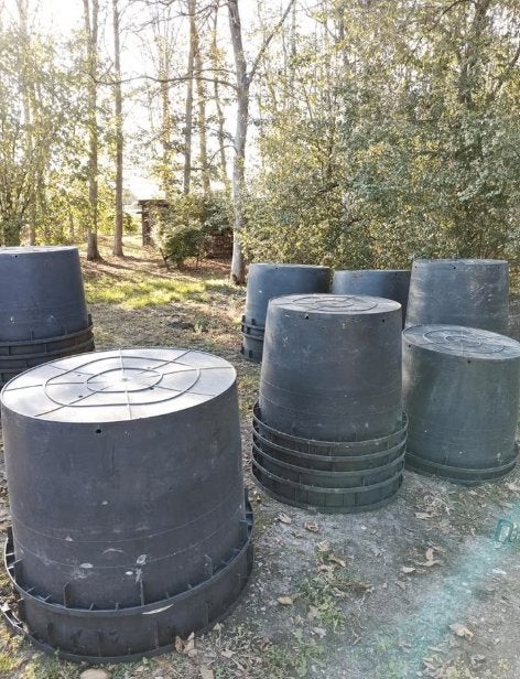 Boomkuipen, Ophalen, Kunststof, Gebruikt, Rond