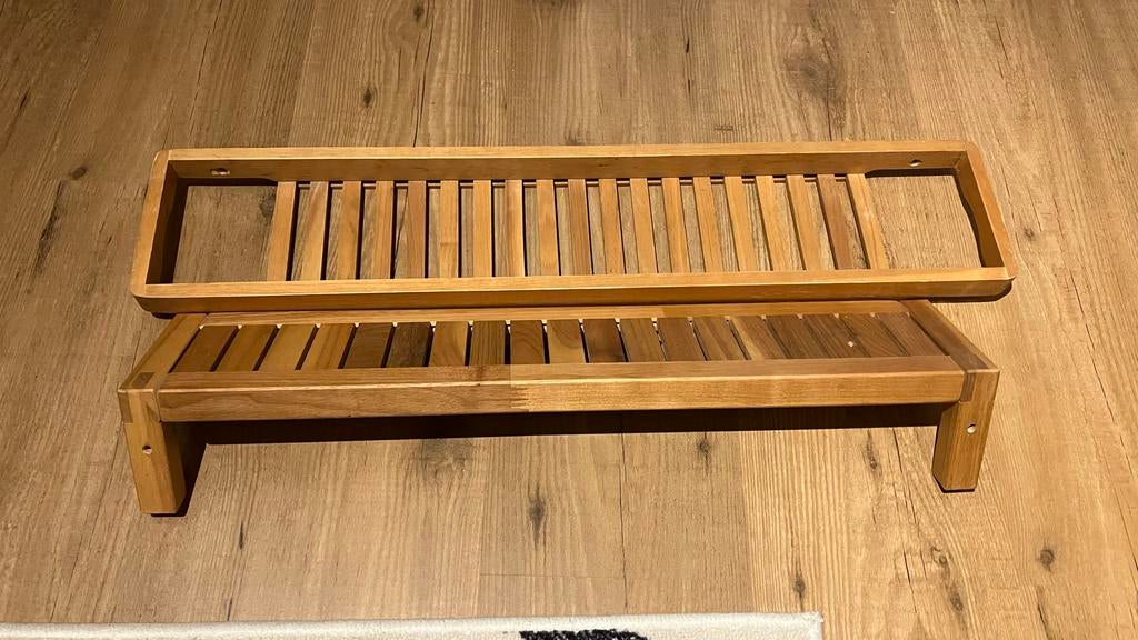 Houten badplank en wandplankje, Ophalen of Verzenden, Zo goed als nieuw, Hout, Cd's