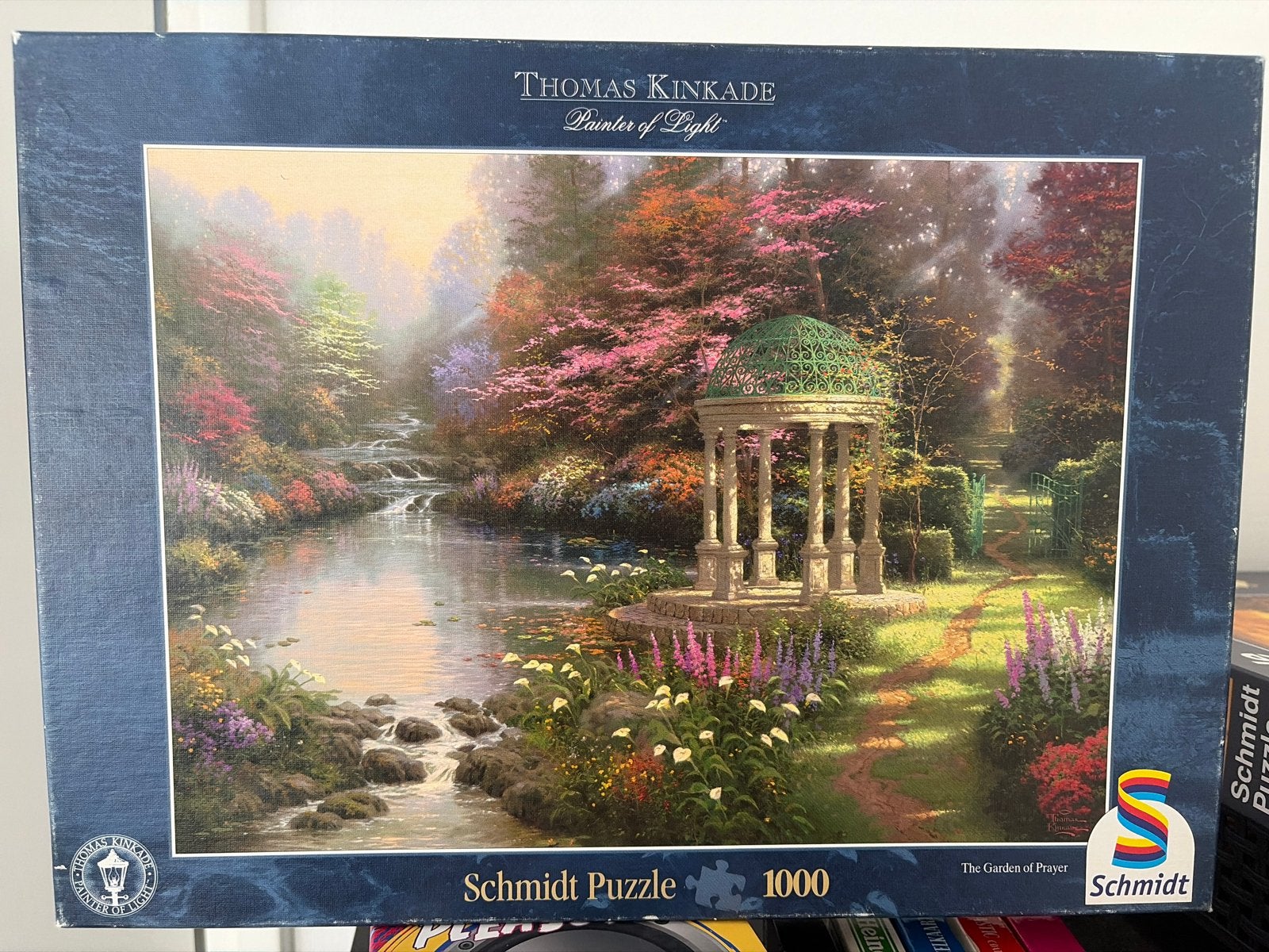 Thomas Kinkade Schmidt Legpuzzel - The Garden of Prayer 1000, Ophalen, 500 t/m 1500 stukjes, Gebruikt, Legpuzzel