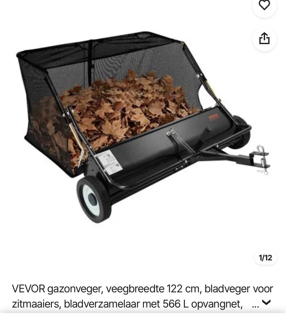 Bladveger voor zitmaaier, Ophalen, Zo goed als nieuw