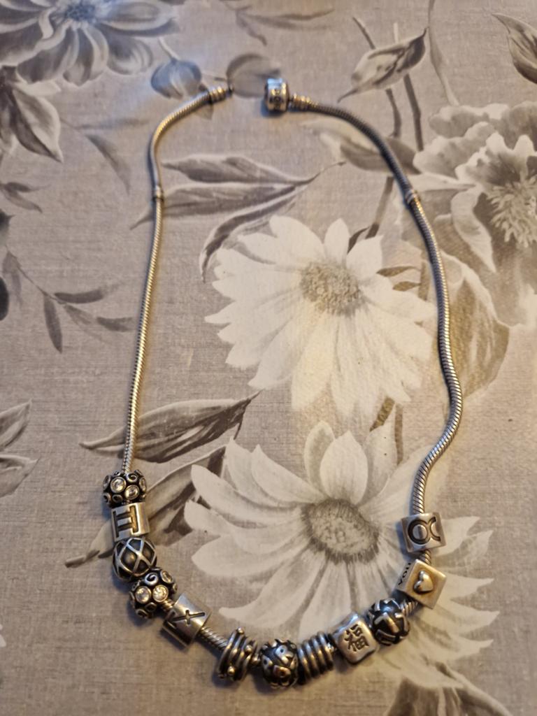 Pandora ketting zilver, Ophalen of Verzenden, Zo goed als nieuw, Zilver, Zilver