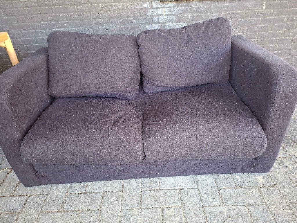 Zwarte slaapbank, gratis, Ophalen, Gebruikt, Zwart, Tweepersoons