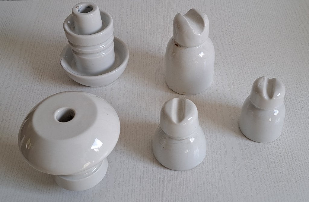 Isolatoren (Vintage), Vintage, Gebruikt, Ophalen of Verzenden, Wit