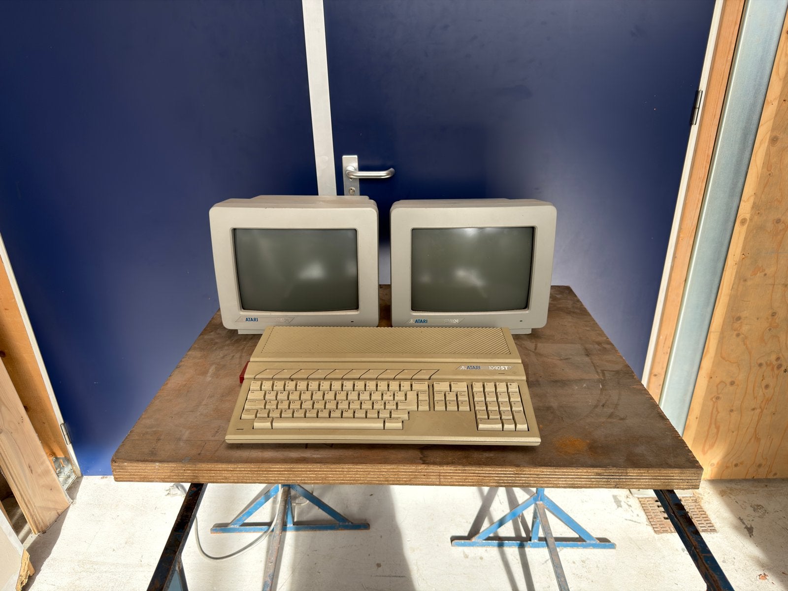 Atari 1040ST met SM124 monitoren en Steinberg Midex+, Spelcomputers en Games, Ophalen of Verzenden, Gebruikt, Zonder controller