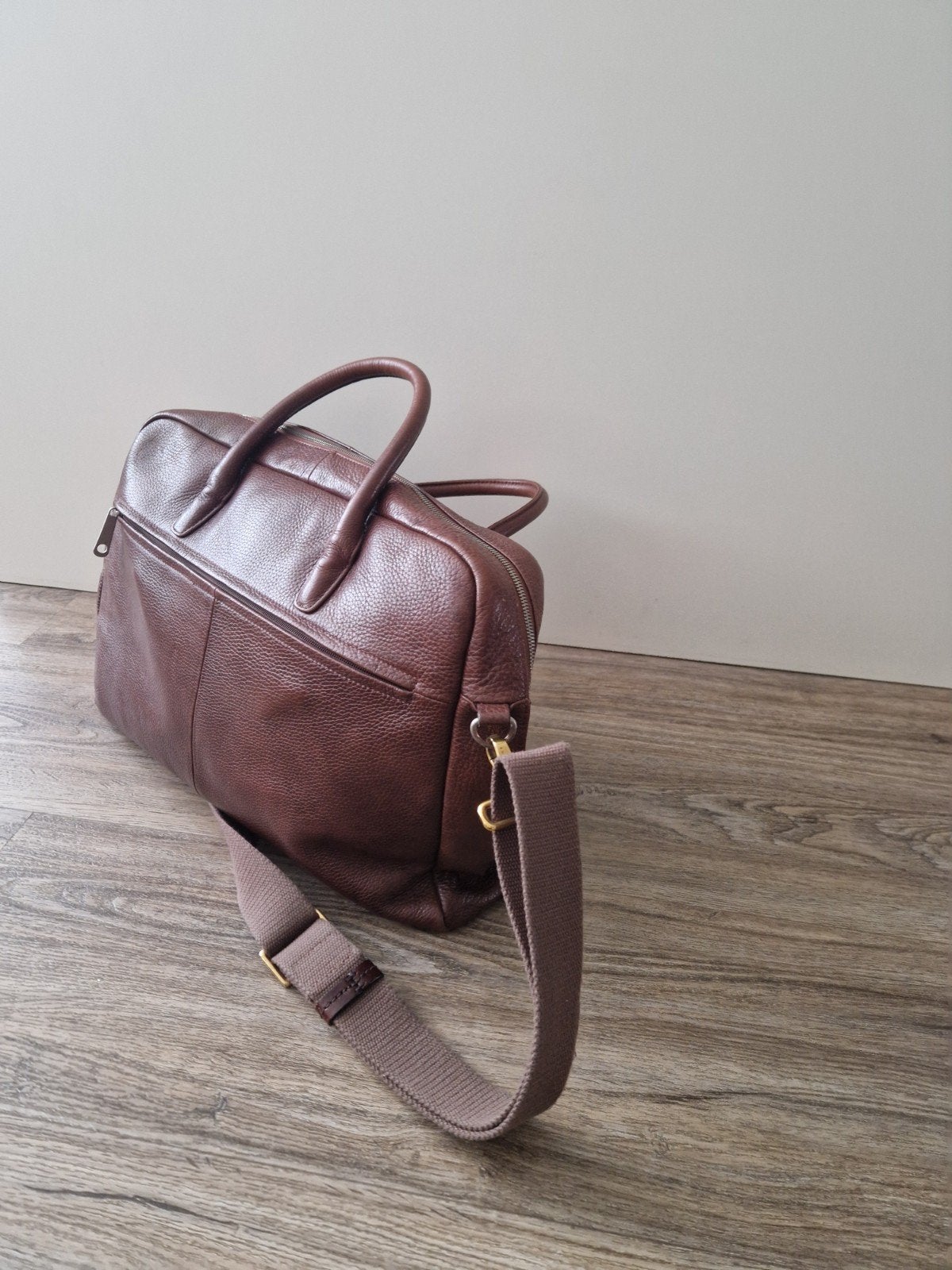 Gi Gi Fratelli werktas, laptop tas leer bruin i.z.g.st., Ophalen of Verzenden, Zo goed als nieuw, Bruin, Overige typen