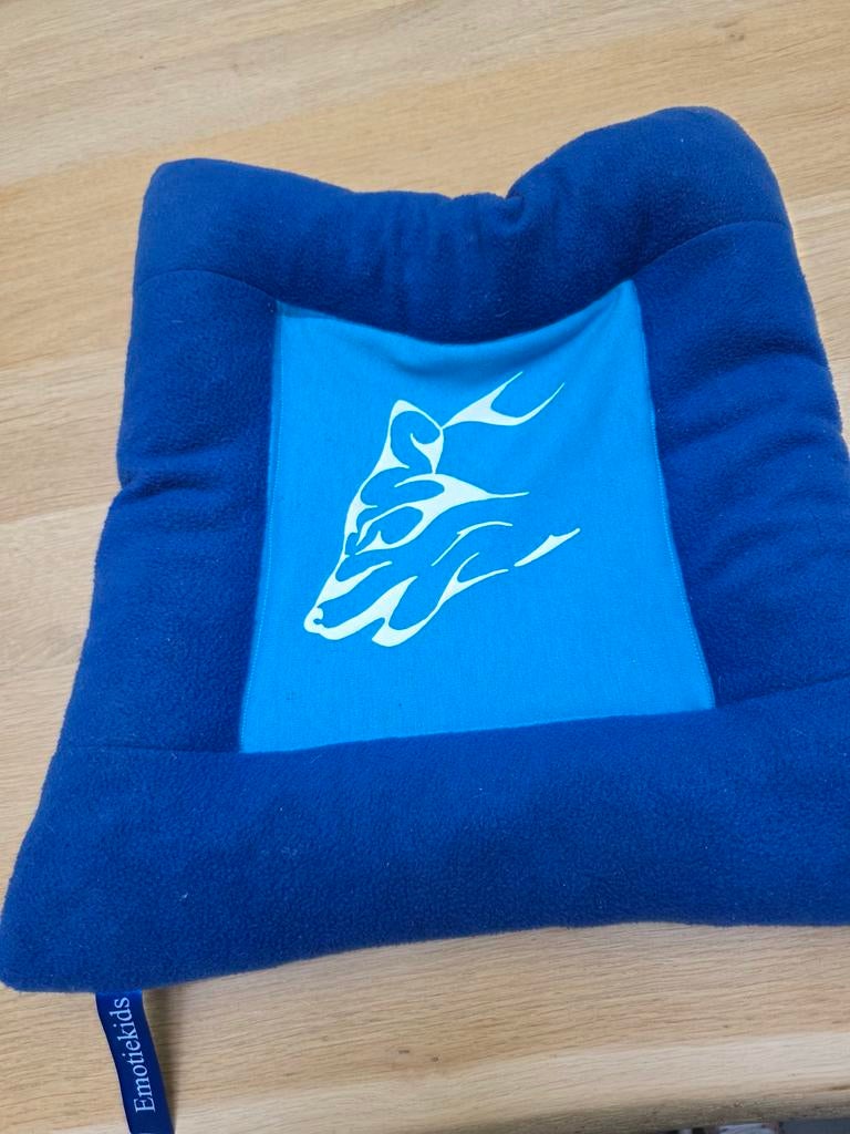 Verzwaringskussen Emotiekids - Blauw met Vos Design, Ophalen, Gebruikt, Blauw, Vierkant