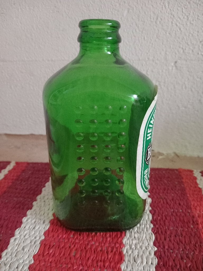 vierkant bierflesje Heineken WOBO, Verzamelen, Biermerken, Ophalen of Verzenden, Zo goed als nieuw, Flesje(s), Heineken