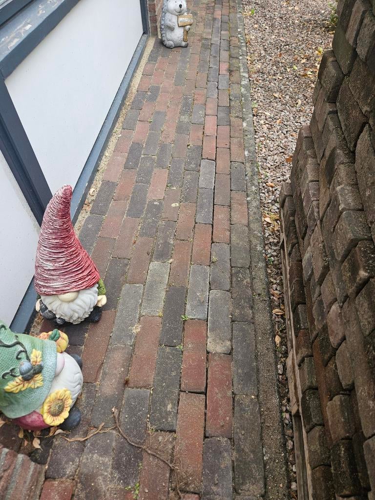 Oud gebakken dikformaten circa 30-33 m², Tuin en Terras, Tegels en Klinkers, Ophalen, Gebruikt, Keramiek, Klinkers