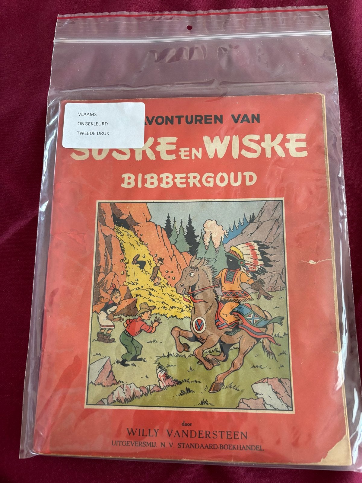Suske en Wiske: Bibbergoud (Vlaams, Ongekleurd, Tweede Druk), Boeken, Eén stripboek, Ophalen, Gelezen