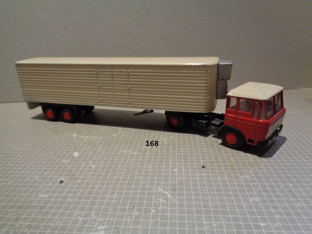 lion daf 2600 met eurotrailer code 3, Verzenden, Zo goed als nieuw, Bus of Vrachtwagen, Lion Toys