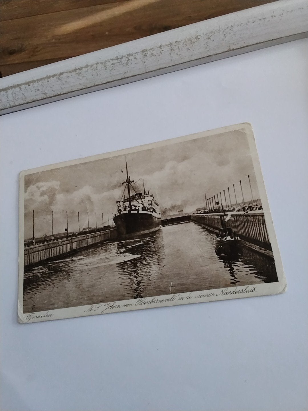ansichtkaart MS Johan van Oldenbarnevelt 1931 IJMUIDEN, Ophalen of Verzenden, 1920 tot 1940, Gelopen, Noord-Holland