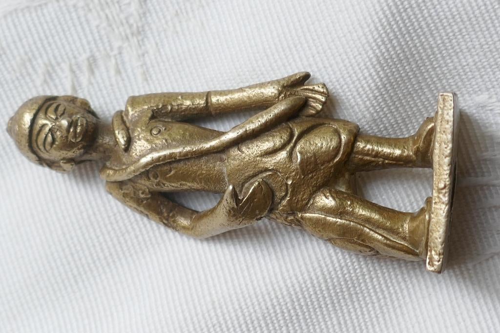 Bronzen Thivall Beeldje, Verzenden, Zo goed als nieuw, Religie