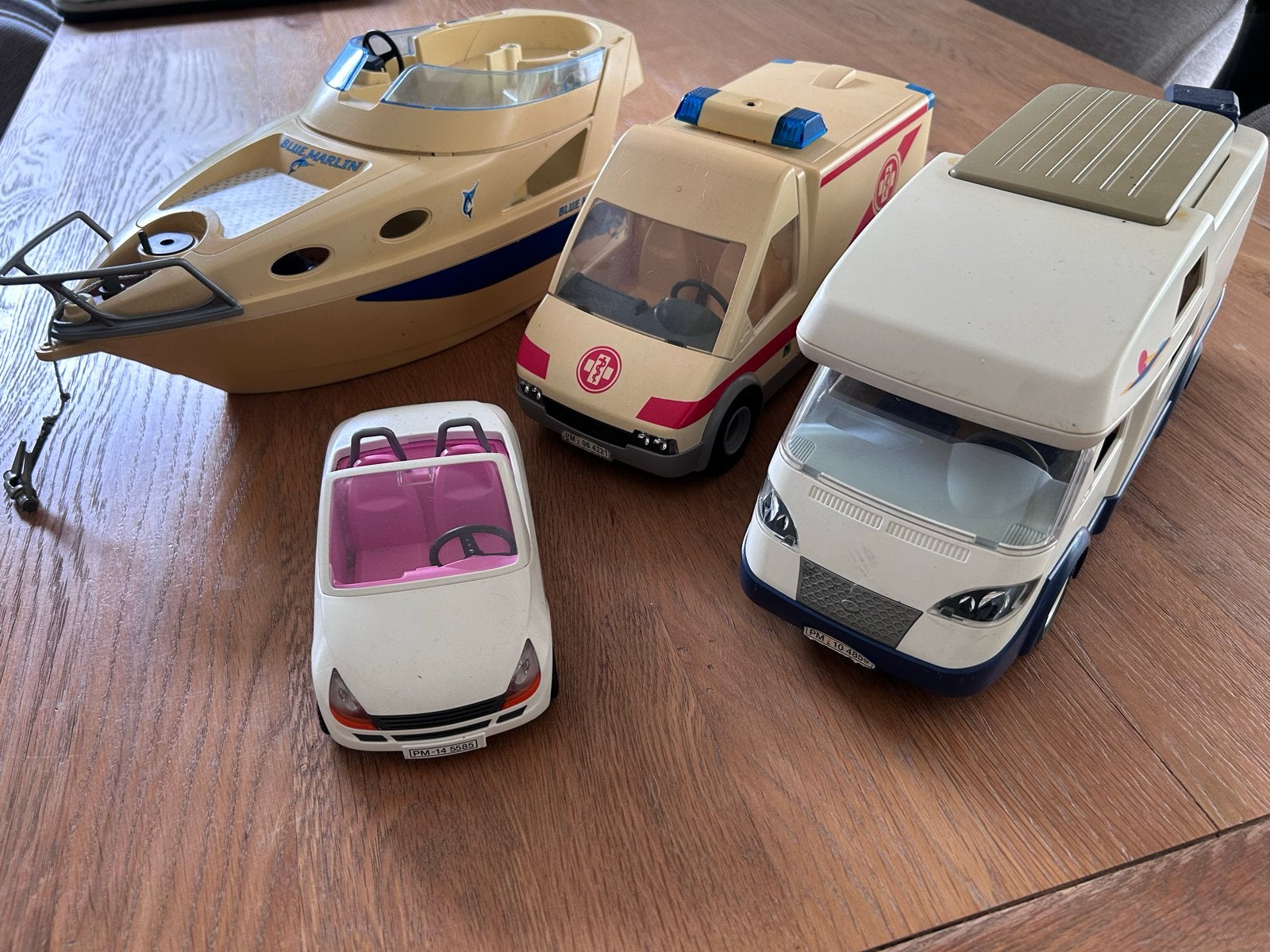 Playmobil Voertuigen Set: Boot, Ambulance, Camper, Auto, Ophalen of Verzenden, Gebruikt